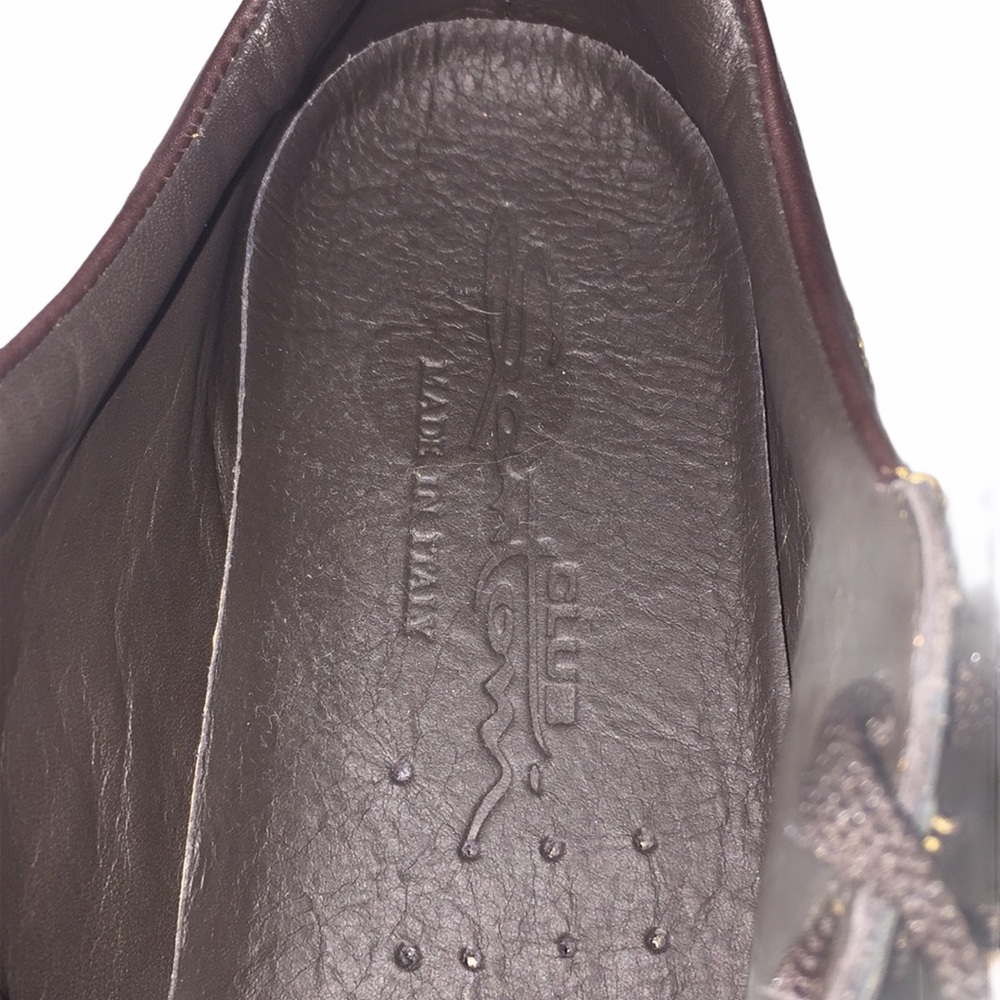 SANTONI Club Italian Leather Sneakers Sz 5.5 Women - Picture 8 of 15